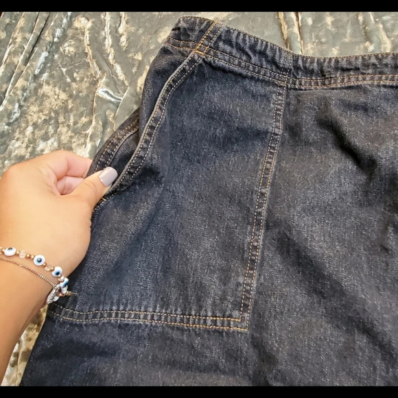 Lauren Jeans Co. Button Front Denim Skirt - Picture 2 of 6